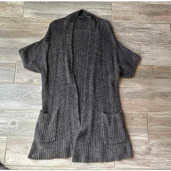 Barefoot Dreams Sweaters - Barefoot Dreams Cozy Chic Light Ribbed Kimono Short Sleeve Cardi, Women’s Small